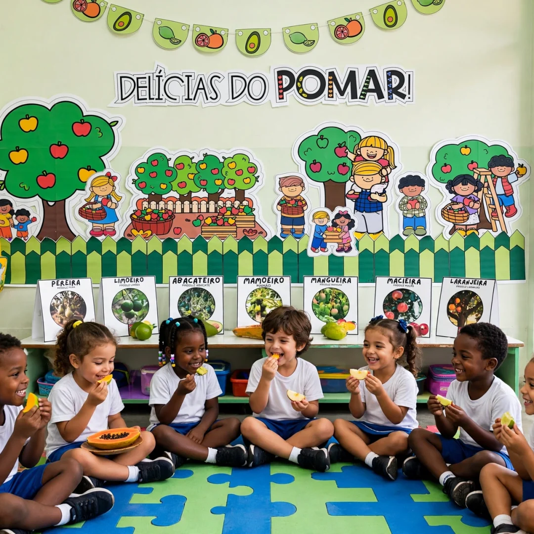 DELÍCIAS DO POMAR - PAINEL IMPRIMÍVEL - DIA DA ÁRVORE