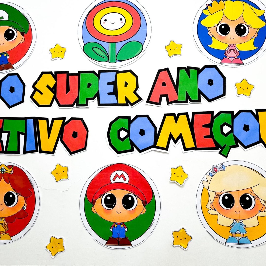 PAINEL VOLTA ÀS AULAS - SUPER MÁRIO